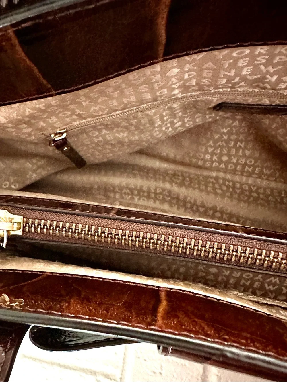 kate spade patent croc